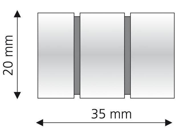 Zylinder Gardinenstangen messingfarben/antik 2-St), Gardinen, Gardinenstangen-Endstück mm Rille, mit Liedeco, 16 Ø für (Set,