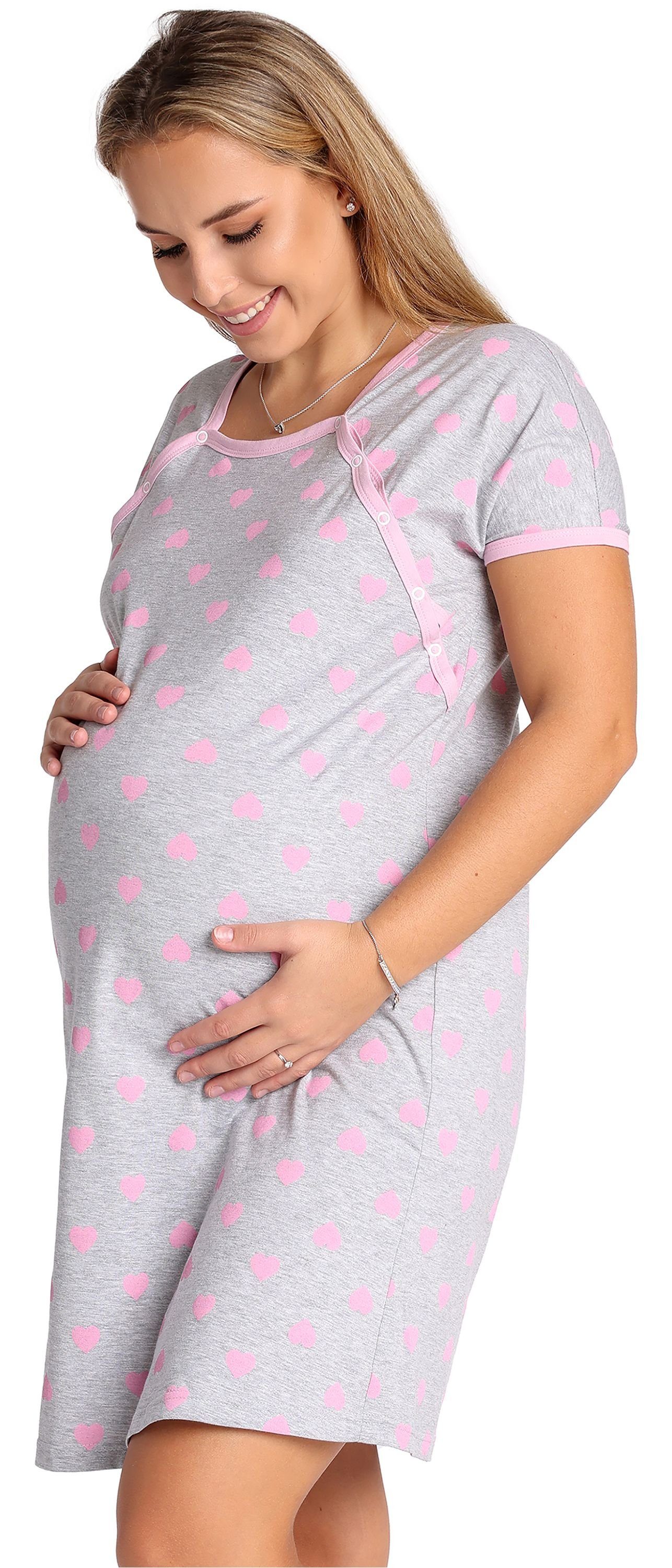 Be Mammy Umstandsnachthemd Damen Nachtkleid Umstandsmode günstig online kaufen