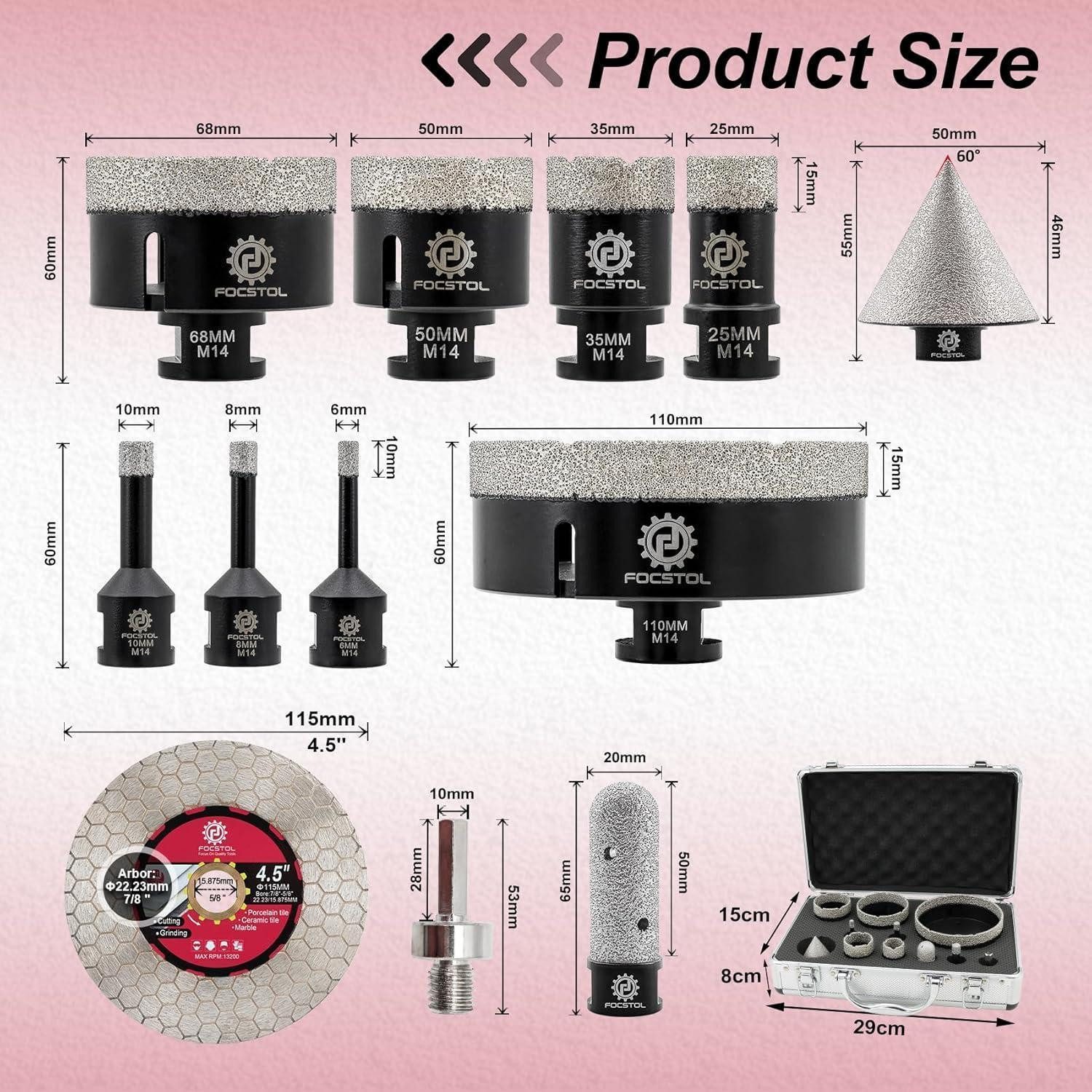 LuxusKollektion Fliesenbohrer Fliesenbohrer Diamant Bohrkronen Keramik Marm günstig online kaufen