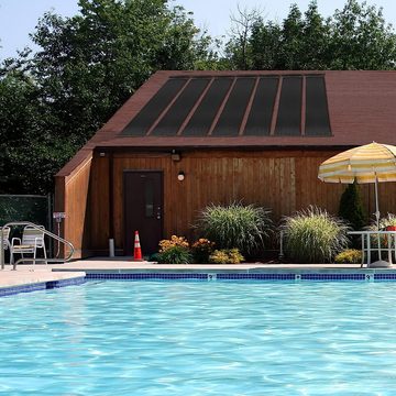 KOMFOTTEU Pool-Solarkollektor Solarheizung Set, für Boden Rahmen Dach, 5m