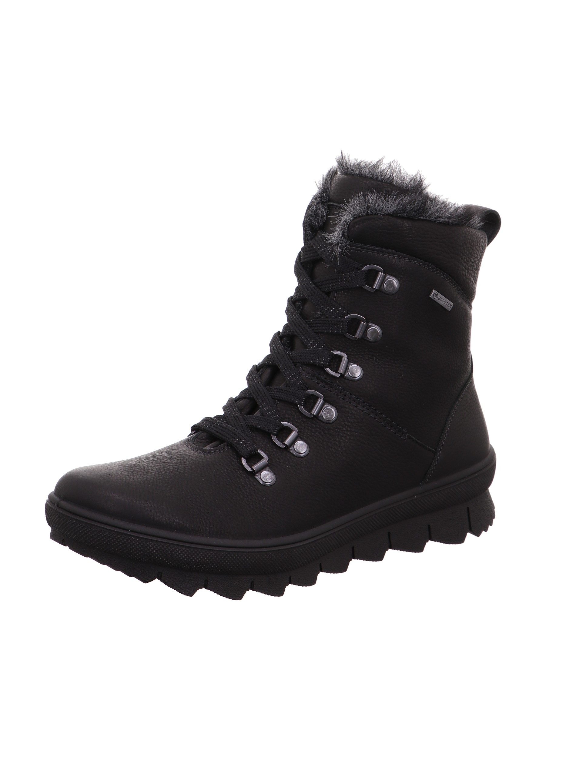 Legero NOVARA Winterboots Outdoorboots, Schnürboots mit Fellimitat am Schaftrand