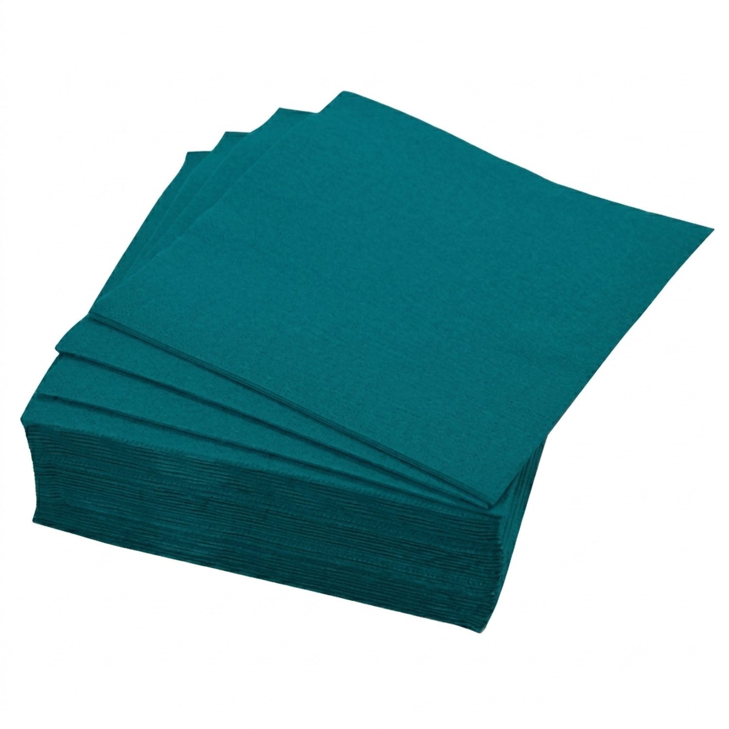 Macosa Home Papierserviette 40 Stk. Servietten Petrol 33cm Papier, (Serviettenset, 40 St., Einwegservietten modern Tischservietten elegant), für Tischdeko, Feier, Geburtstag, Hochzeit, Taufe, Dinner