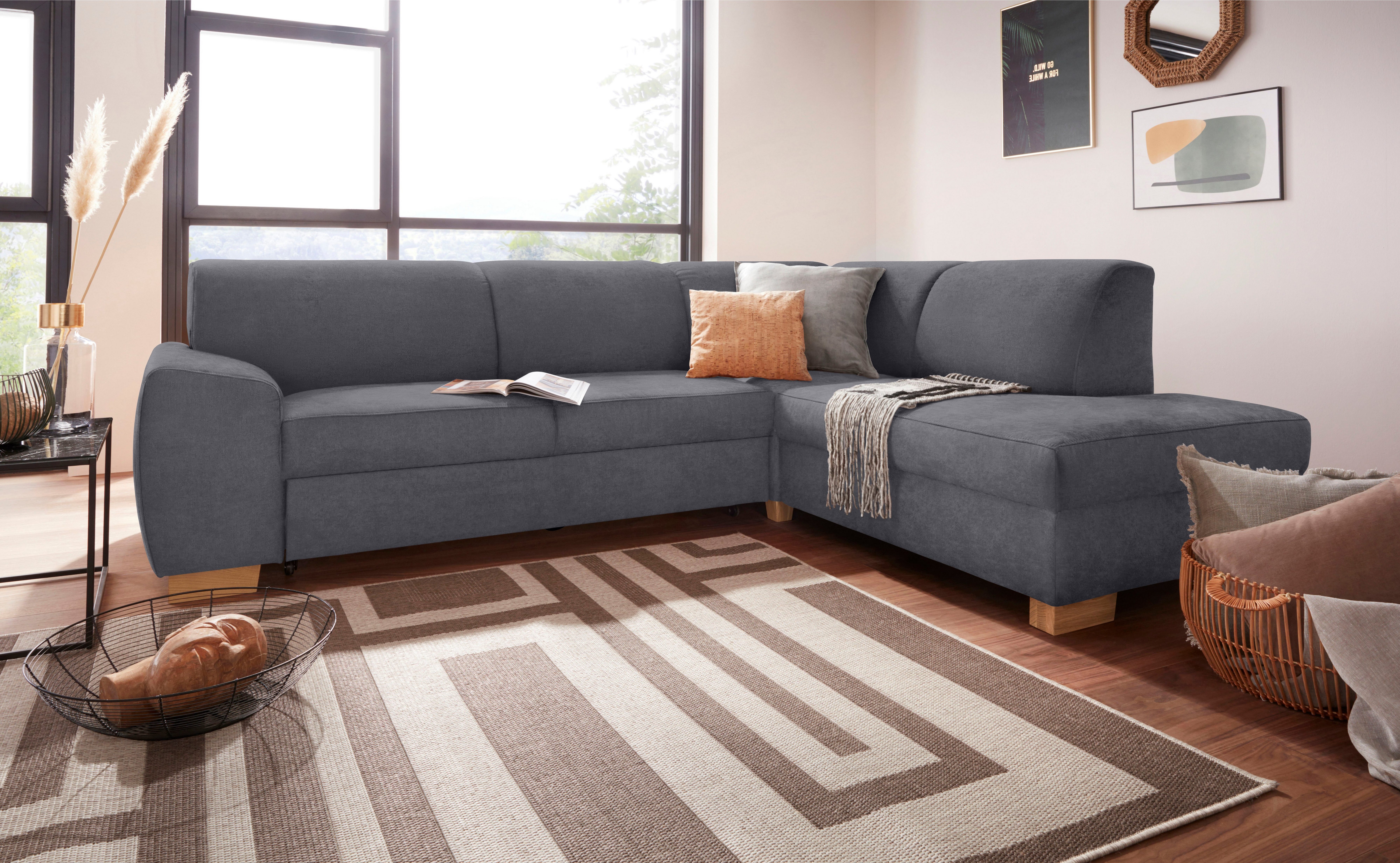 DOMO collection Ecksofa Incanto kubische Formensprache, komfortabel, L-Form, wahlweise mit Bettfunktion