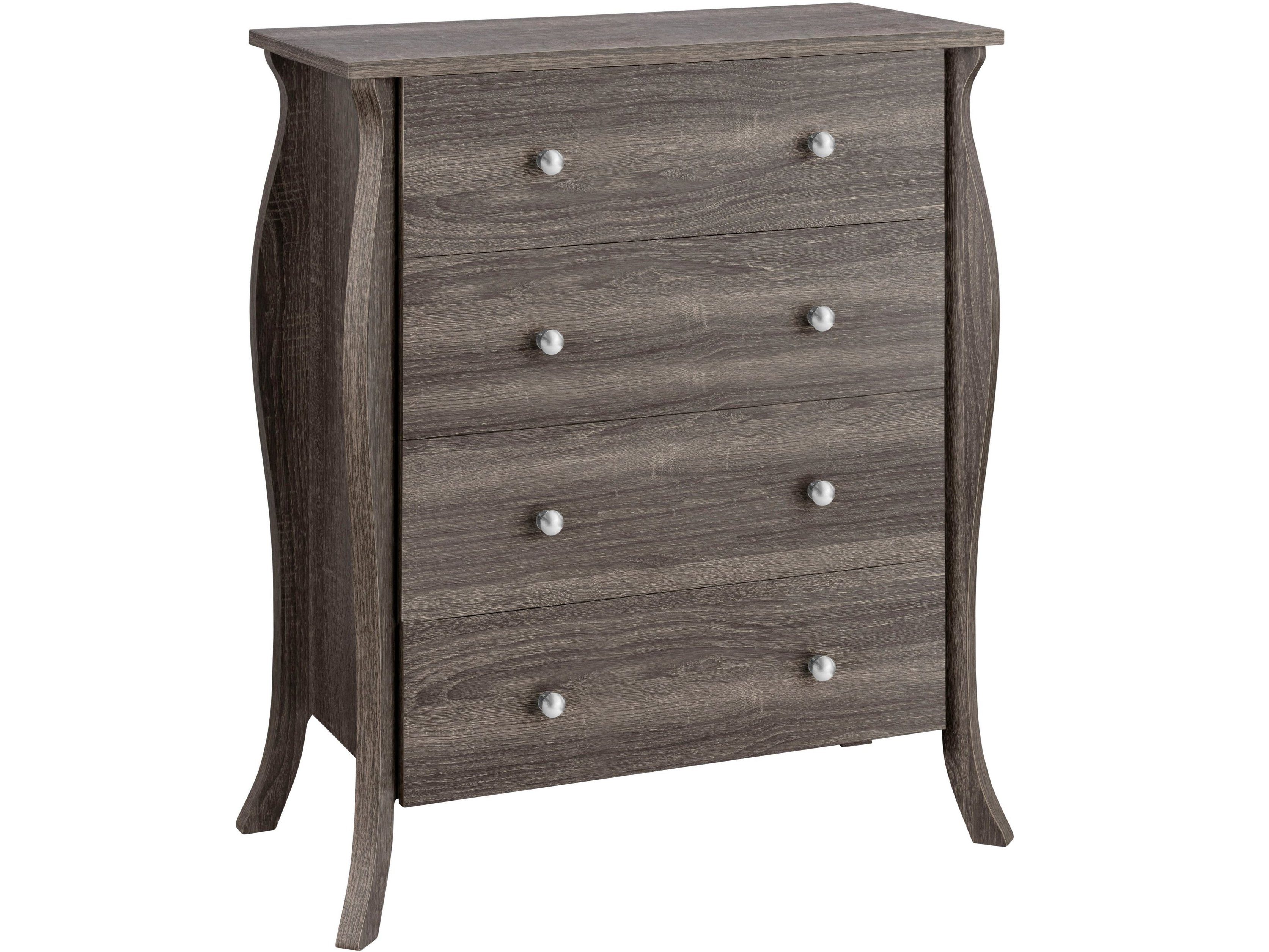 loft24 Hochkommode Lucinda, Kommde, Schubladenkommode, 4 Schubladen, MDF, Landhausstil