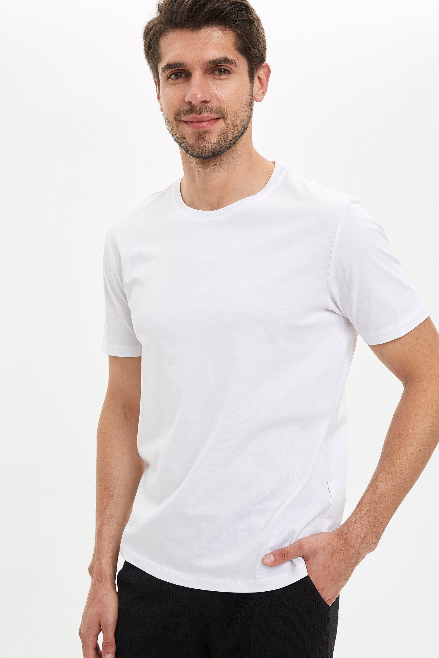 DeFacto T-Shirt Herren T-Shirt REGULAR FIT