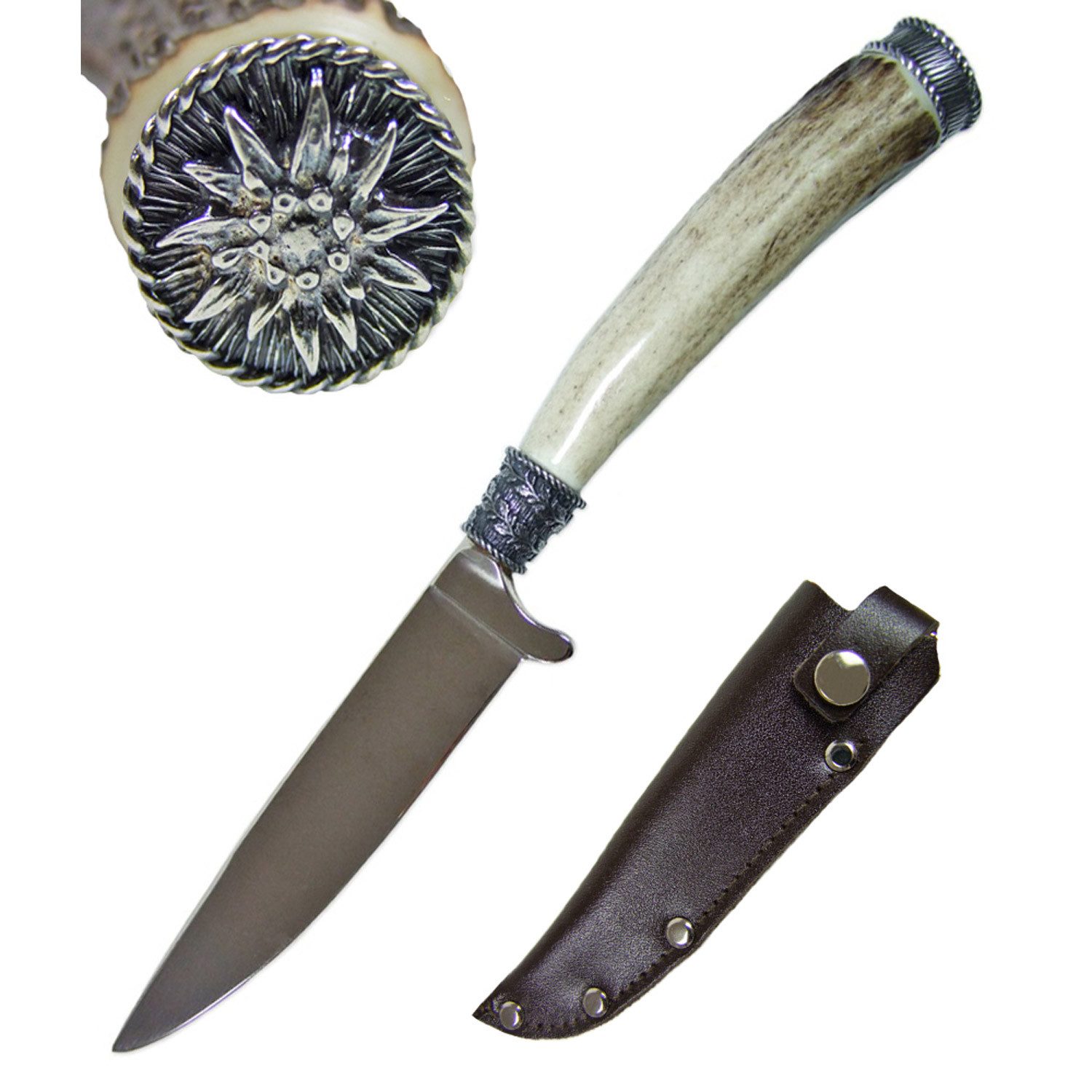 Funk Hirschhorn Taschenmesser Funk Hirschhorn Trachtenmesser mit Zierkappe, Ede