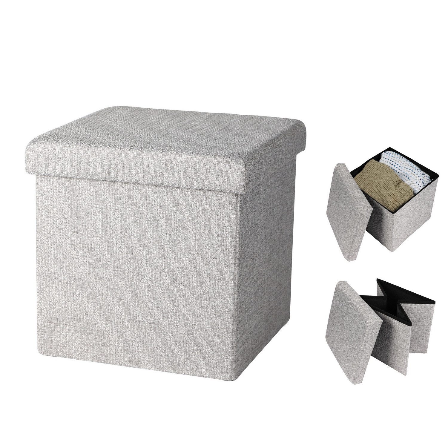 Urban Living Кубик для сиденья Стулья faltbar Кубик для сиденья "ASPECT LIN" Sitz-Box, mit Stauraumfach