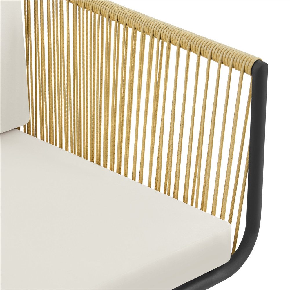 Yaheetech Balkonset, Gartenmöbel Set inkl. 2 Stühle mit Sitz- und Rückenkissen & 1 Tisch