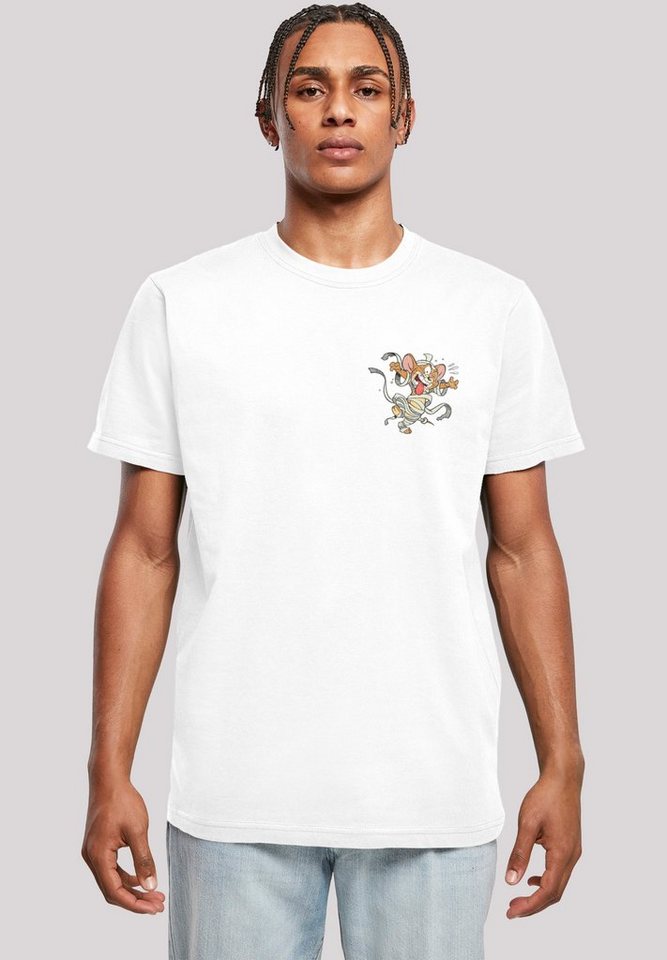 F4NT4STIC T-Shirt mit und Pocket Tragekomfort Tom Jerry Print, hohem Mummy Faux Jerry Sehr Baumwollstoff weicher