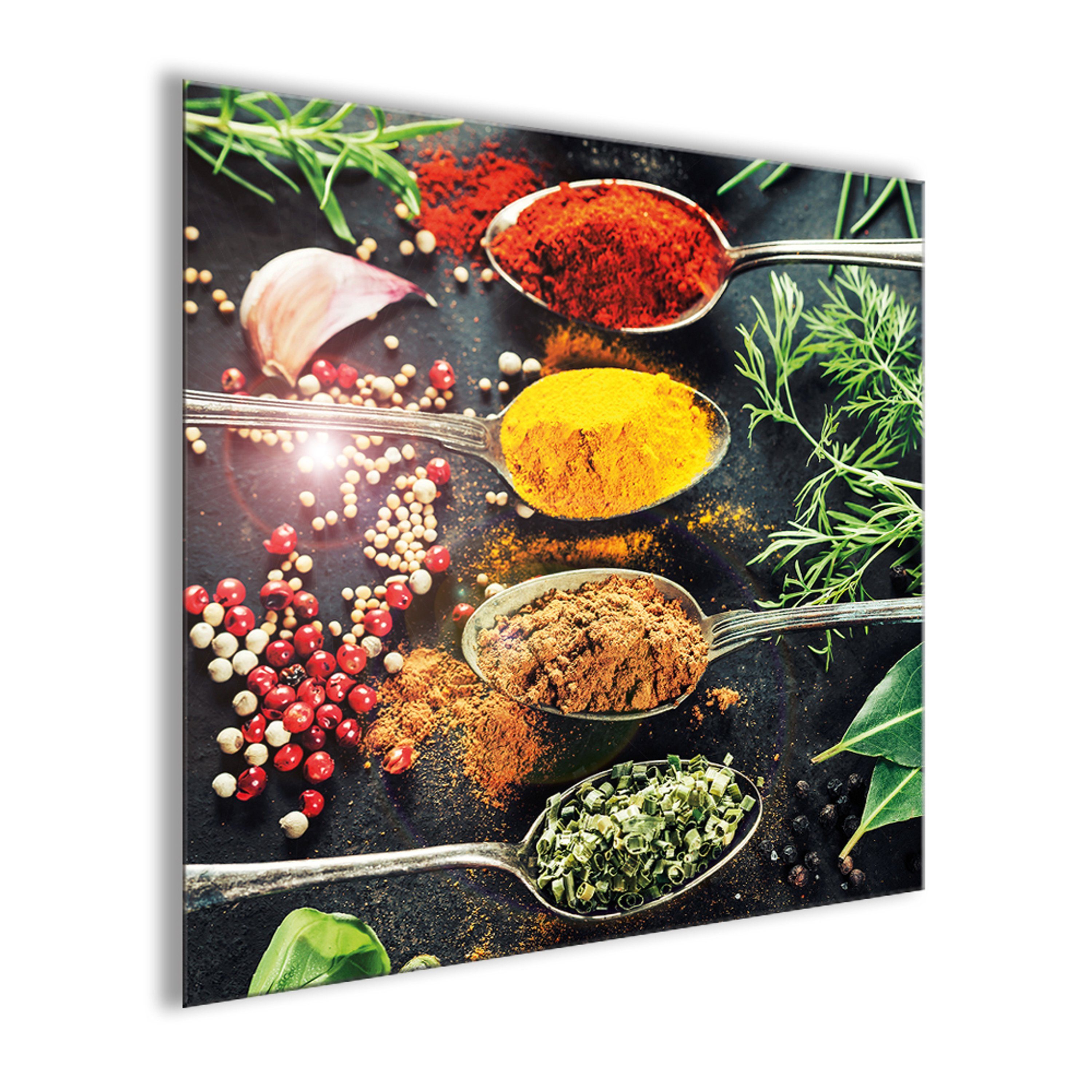 artissimo Glasbild Glasbild 50x50cm Bild aus Glas Küche Küchenbild Gewürz, günstig online kaufen