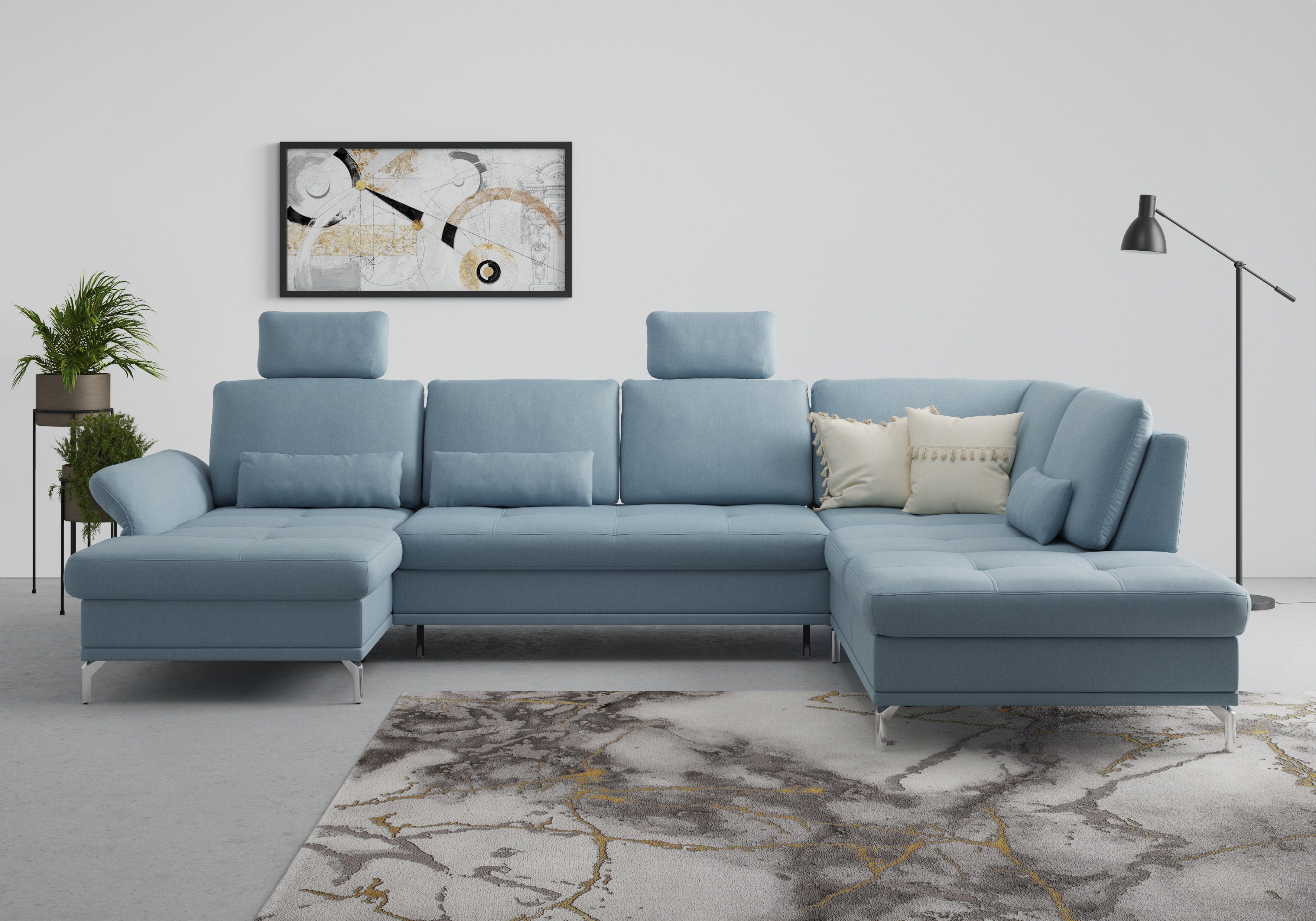 INOSIGN Wohnlandschaft "Palm Beach U-Form" Federkern, mit Sitztiefenverstel günstig online kaufen