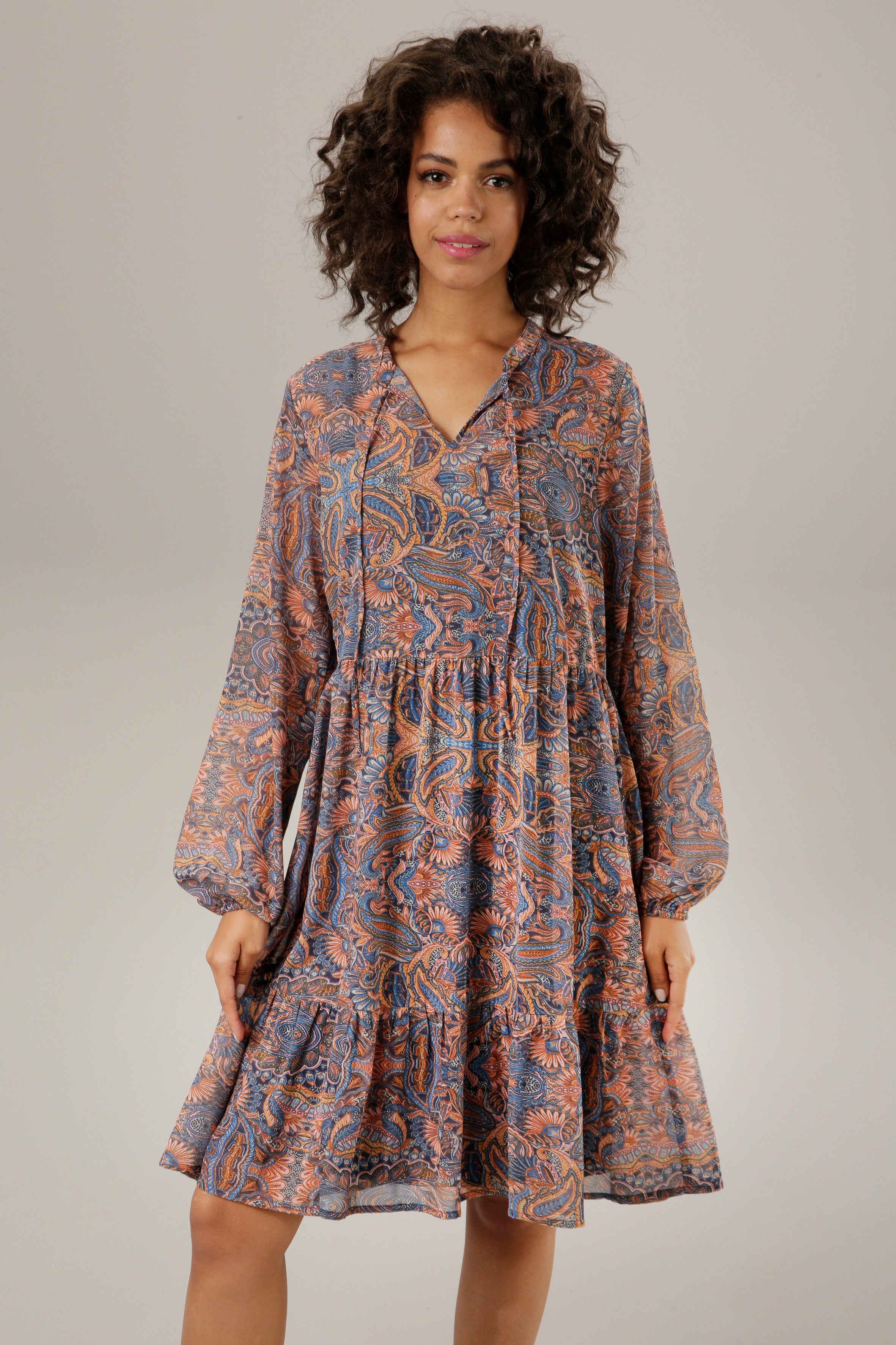 Aniston CASUAL Blusenkleid mit phantasievollem Paisley-Muster bedruckt | Gemusterte Kleider