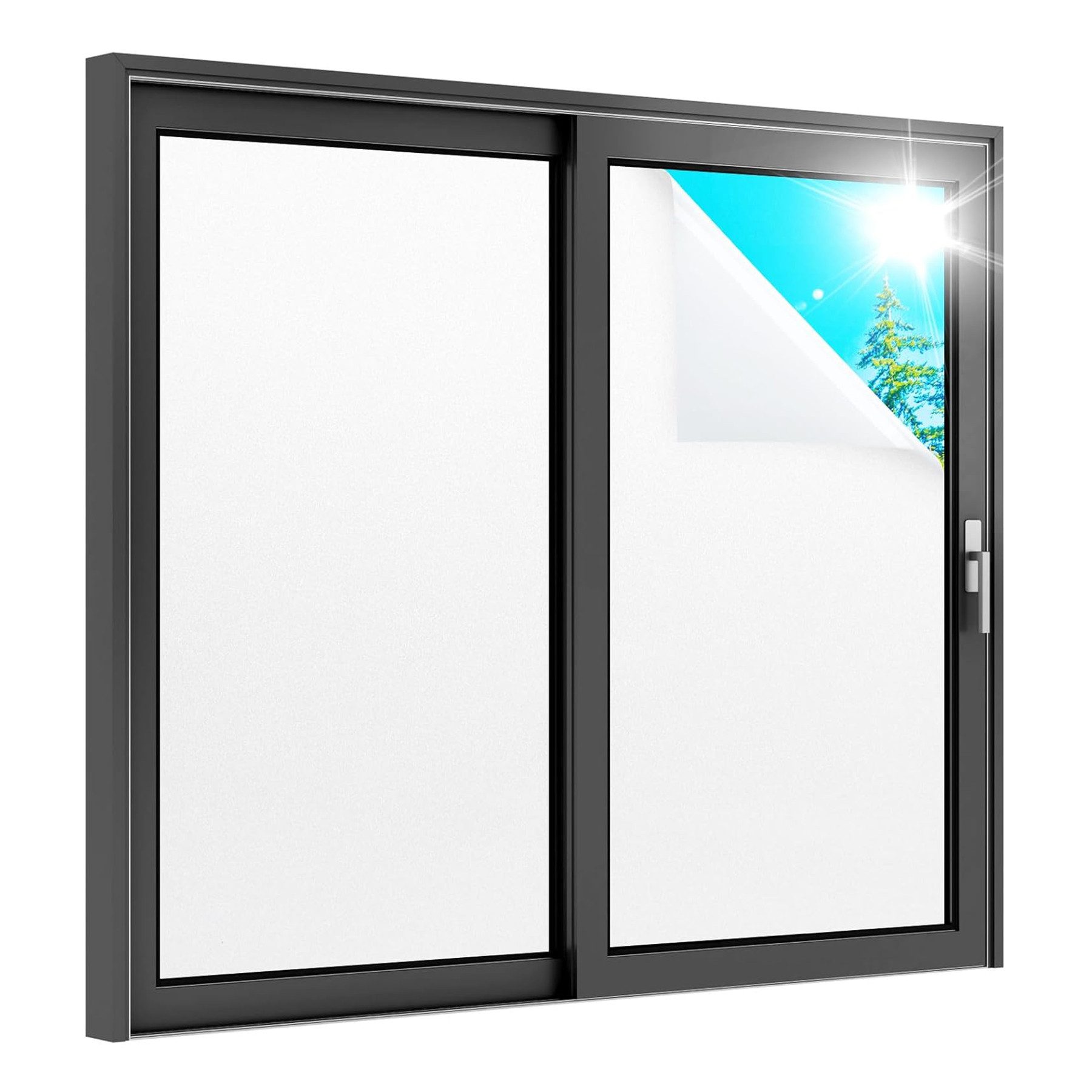 Coonoor Sonnenschutz-Fensterfolie Selbstklebende matte Fensterfolie, UV-Sch günstig online kaufen