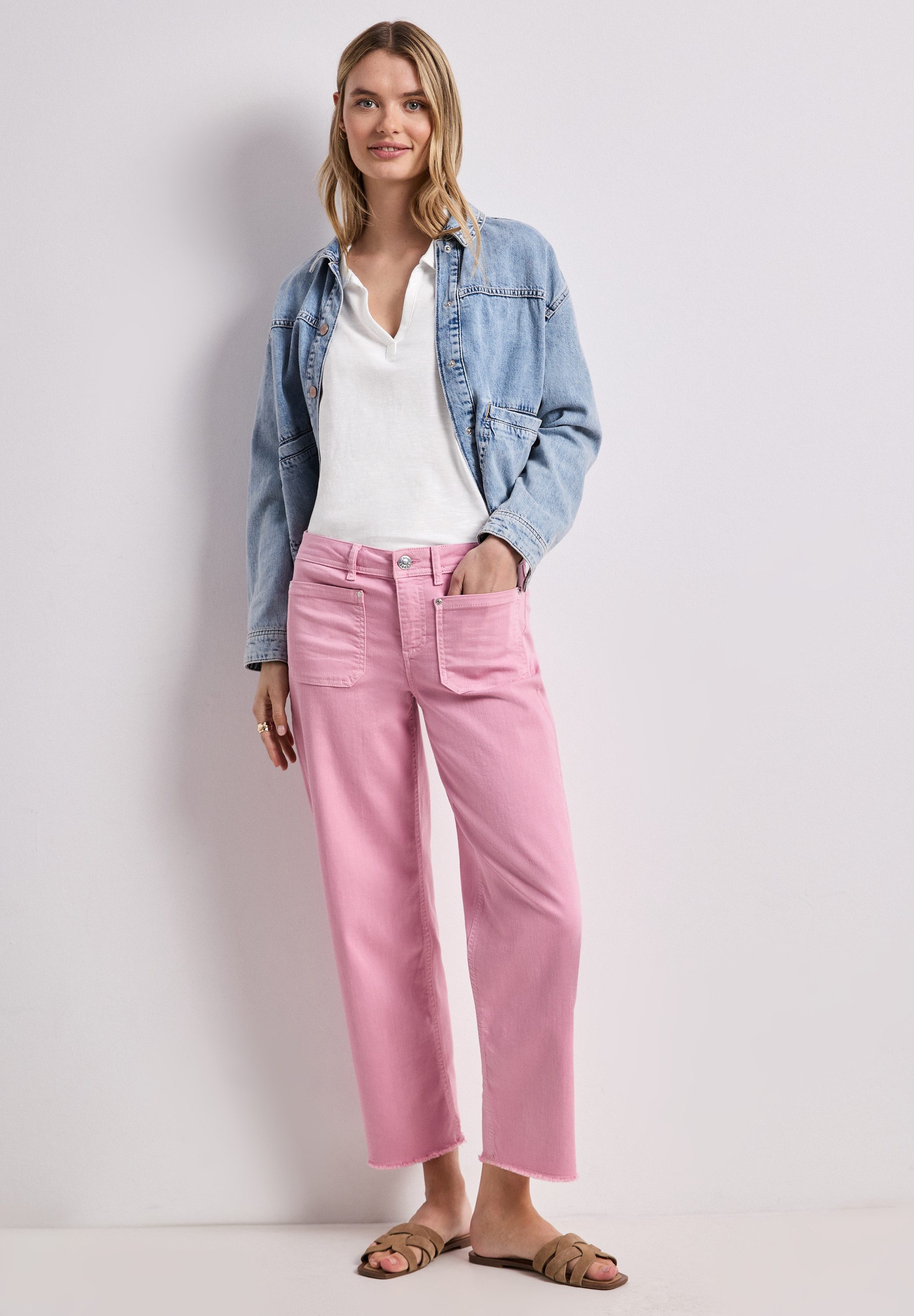 STREET ONE Poloshirt im soften Baumwoll-Mix