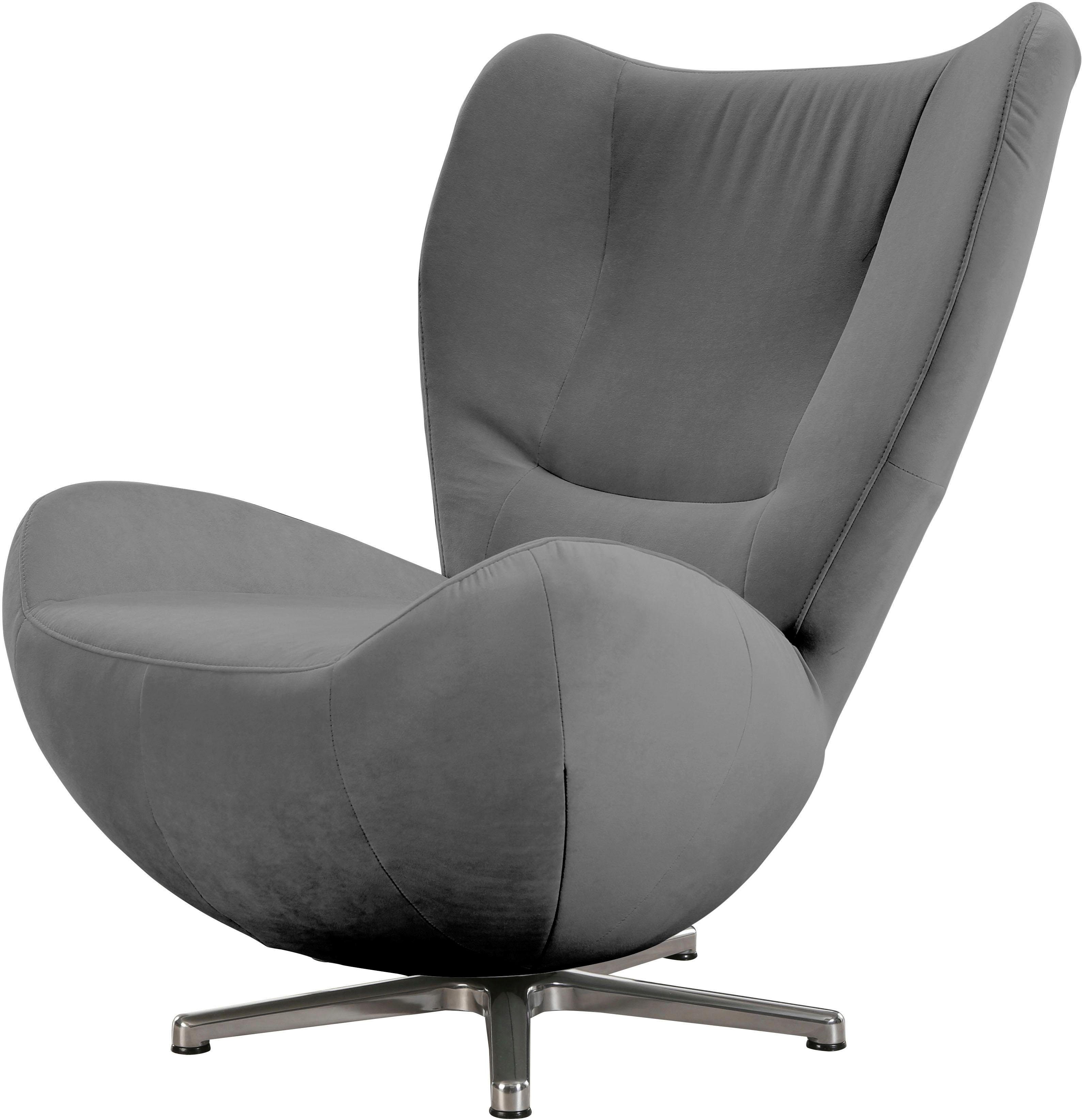 TOM TAILOR Loungesessel Metall-Drehfuß Chrom HOME mit in TOM PURE