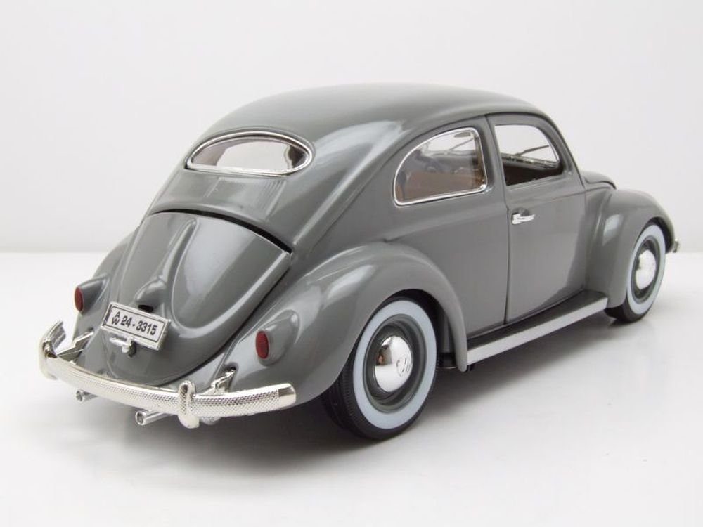 Bburago Modellauto VW Käfer 1955 grau, Maßstab 1:18