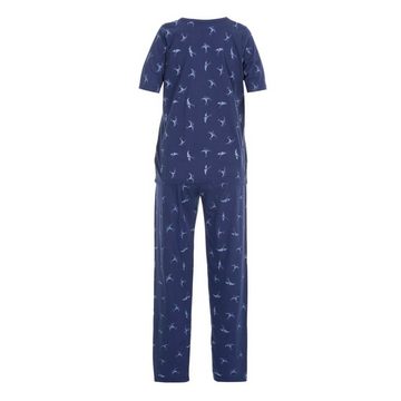 zeitlos Schlafanzug Pyjama Set Kurzarm - Schwalbe