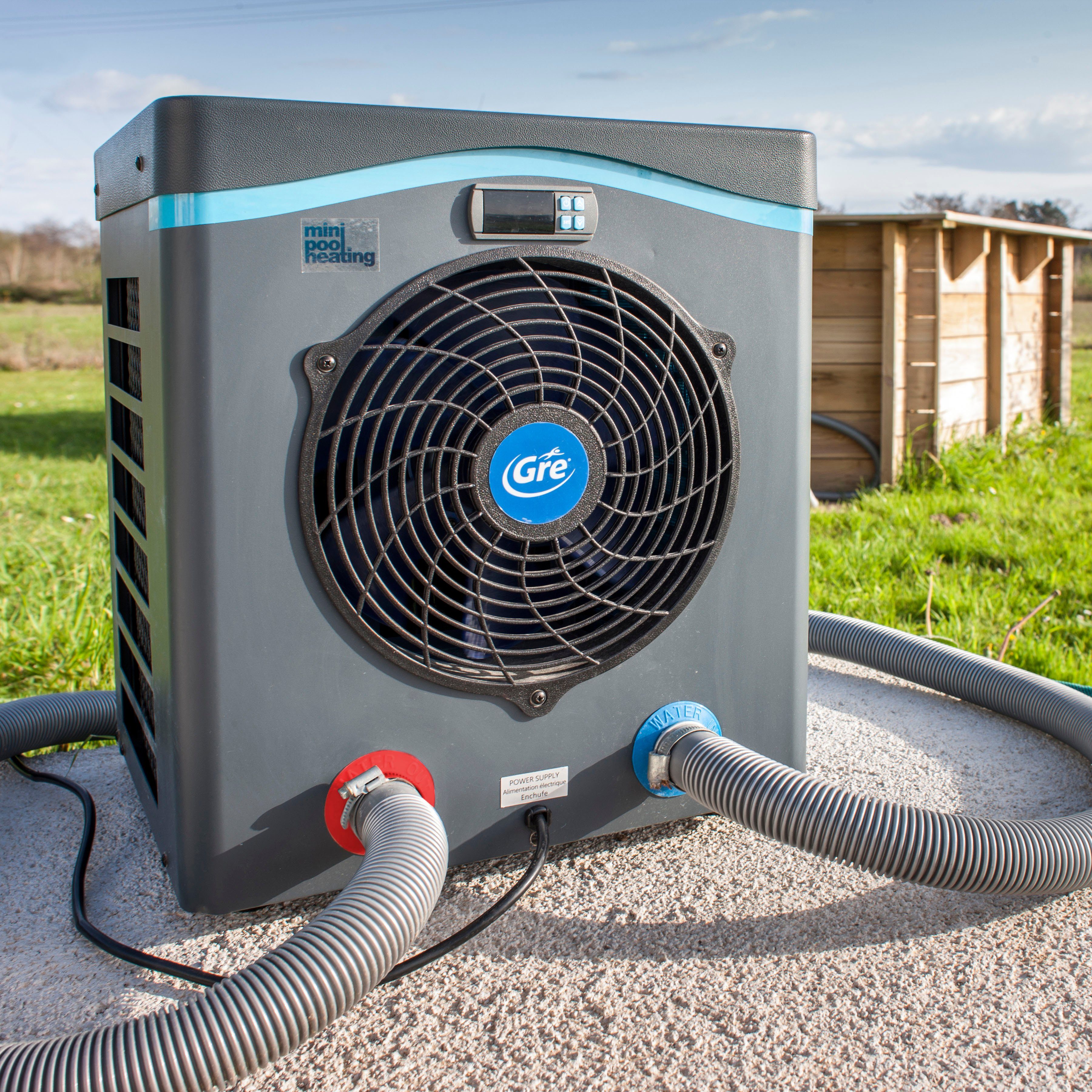 Gre Pool-Wärmepumpe HPM40, Mini-Wärmepumpe für oberirdische Pools bis 40 m³