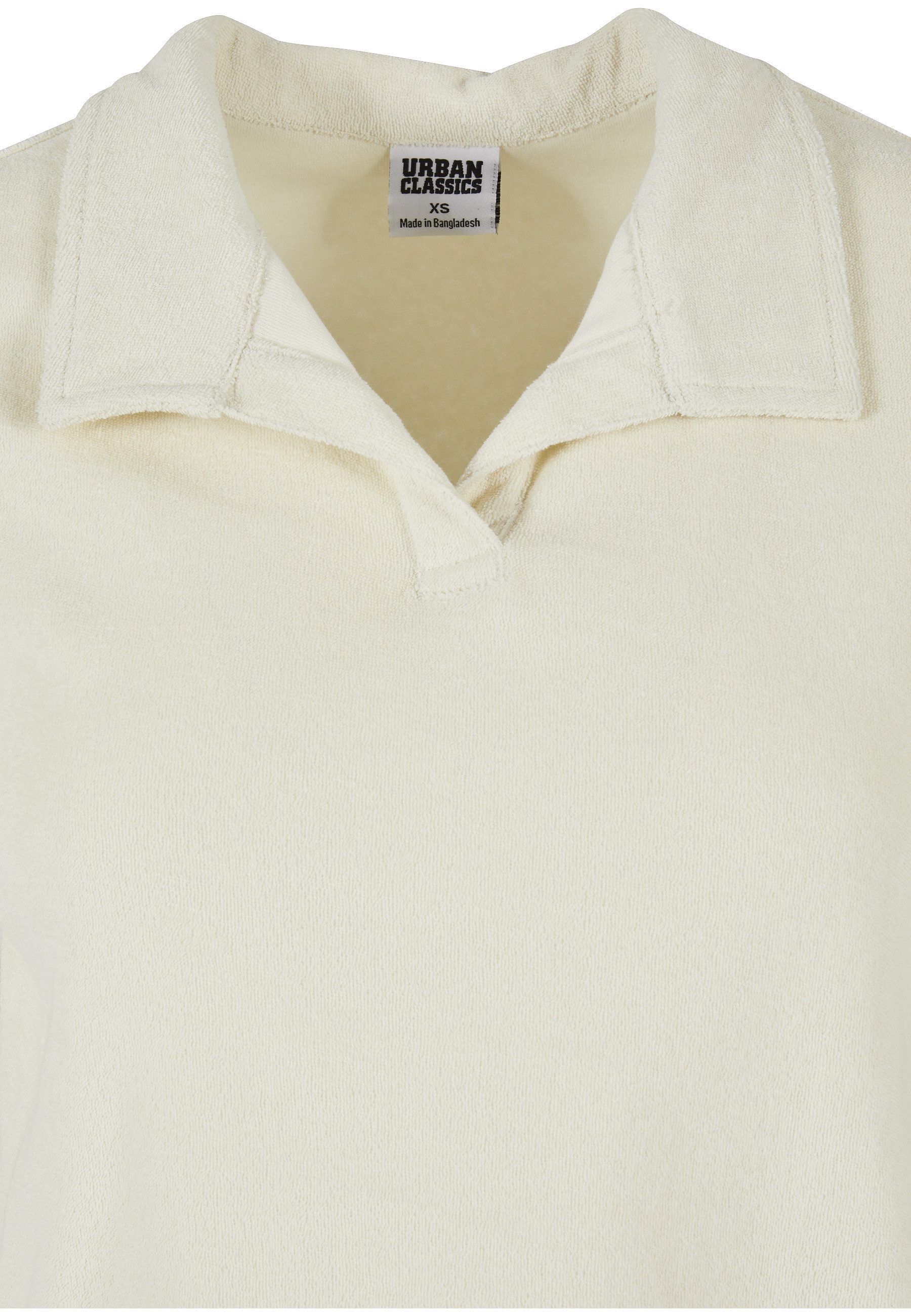 URBAN CLASSICS Kurzarmshirt Urban Classics Damen Ladies Towel Polo Tee (1-tlg)