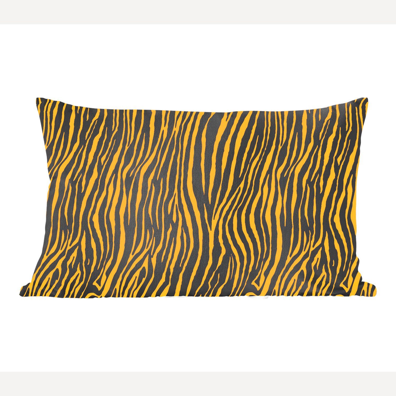 MuchoWow Dekokissen Tigerdruck - Tiere - Orange, Wohzimmer Dekoration, Zierkissen, Dekokissen mit Füllung, Schlafzimmer | Dekokissen