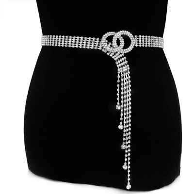 Housruse Hüftgürtel »O-Ring-Gürtel aus Kristall-Strass-Kettenkleid für Frauen«