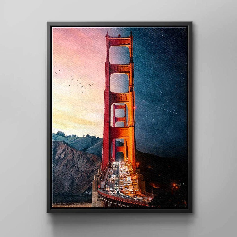 DOTCOMCANVAS® Leinwandbild, Rahmen Wandbilder Moderne CANVAS DOTCOM von schwarzer