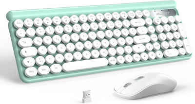 RaceGT QWERTZ Deutsch Layout Tastatur- und Maus-Set, Mit Schreibmaschinen, Multifunktionalität,Energiesparen,Kompatibilität