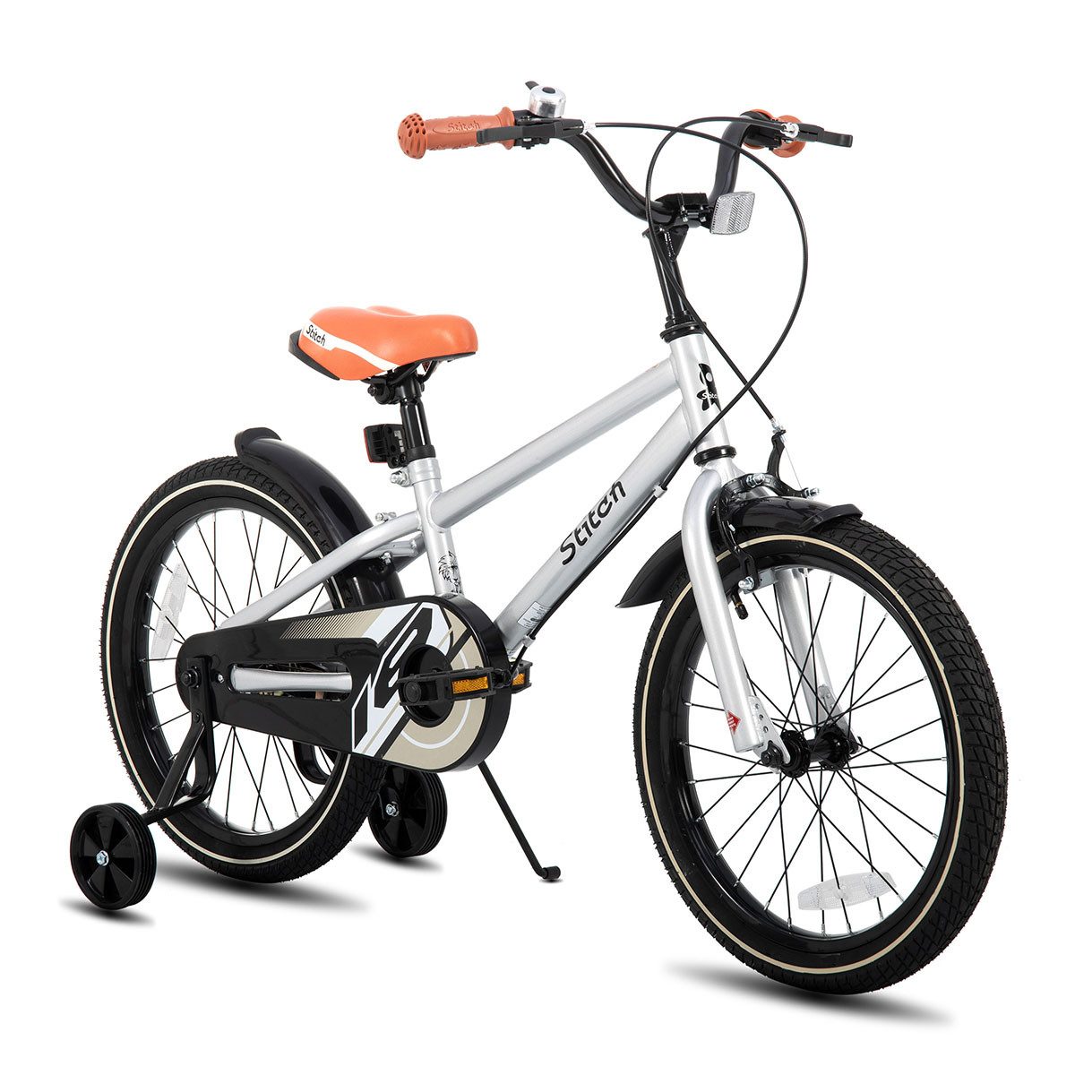 JOYSTAR Kinderfahrrad Totem 12/14/16/18/20 Zoll Kinderfahrrad für 3-13 jährige Jungen, mit Stützräder, Kotflügel, Front and rear dual brakes, Reflektorplatte