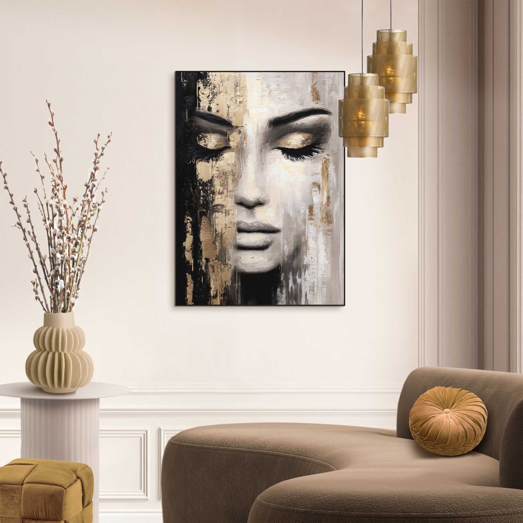 Reinders! Bild mit Rahmen Frauenporträt, Menschen (1 St), Wohnzimmer - Schwarz-Weiß - MDF - Frauen - 50x70 cm