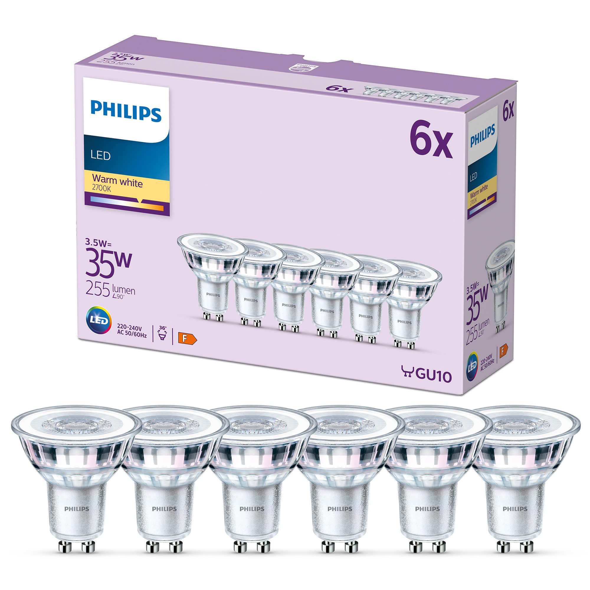 Philips LED-Leuchtmittel Classic 35W Non-Dim, GU10, günstig online kaufen