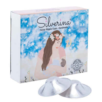 Silverina BH-Einlage Silverina 2 Stück Silberhütchen Stillen Geeignet zum Schutz der Brustw