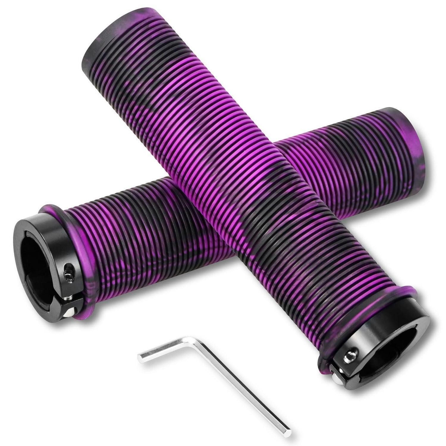 LuxusKollektion Fahrradlenker Fahrradgriffe Scooter Griffe 22mm Gummi Aluminium MTB Violett