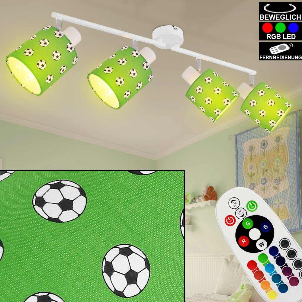 etc-shop Dekolicht, Leuchtmittel Farbwechsel, beweglich Lampe Dimmbar Fußball Decken Warmweiß, Spot inklusive, Leiste