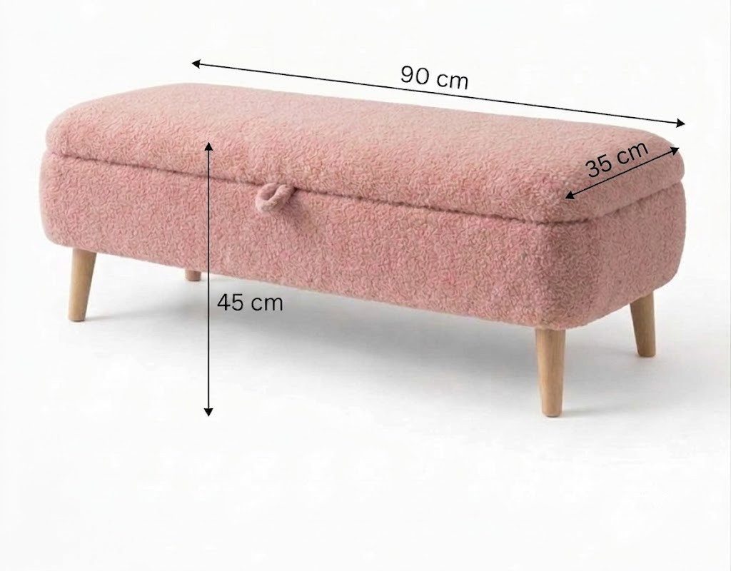 Skye Decor Polsterbank Snug Japandi (1-St), Gepolsterte Sitzbank in Teddy-Optik