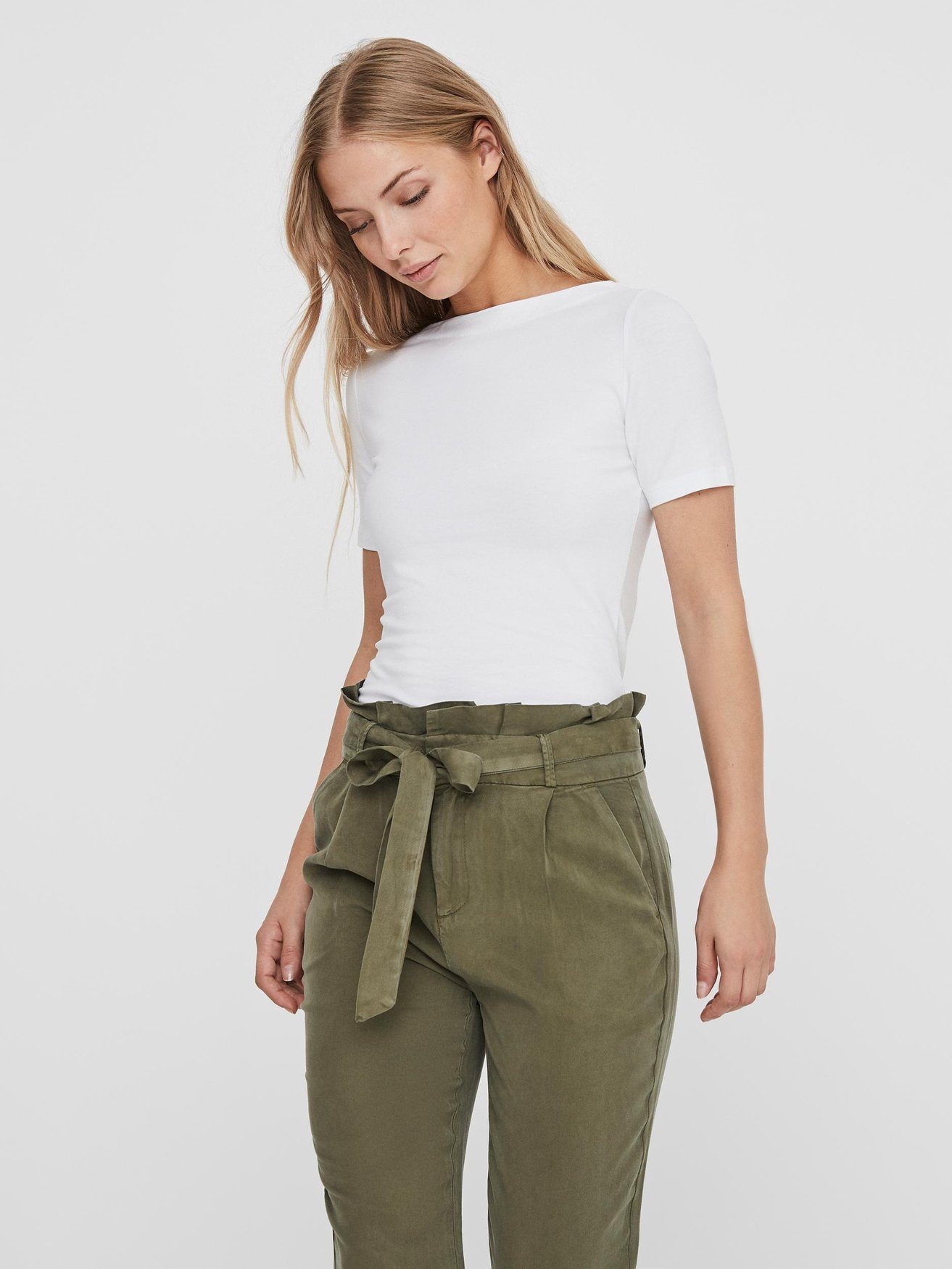 Vero Moda T-Shirt Basic Stretch mit U-Boot-Ausschnitt VMPANDA VMPANDA MODAL günstig online kaufen