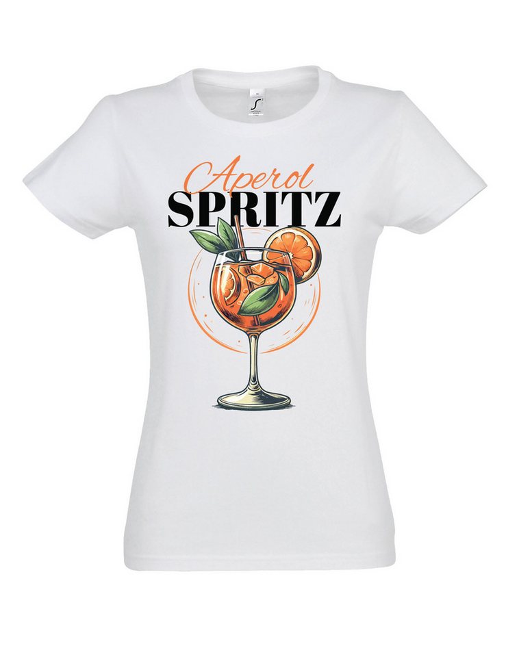 Youth Designz Print-Shirt "Aperol Spritz" Print Damen T-Shirt Statement Geschenk Frauen mit lustigen und stylischen Aufdruck für Frauen