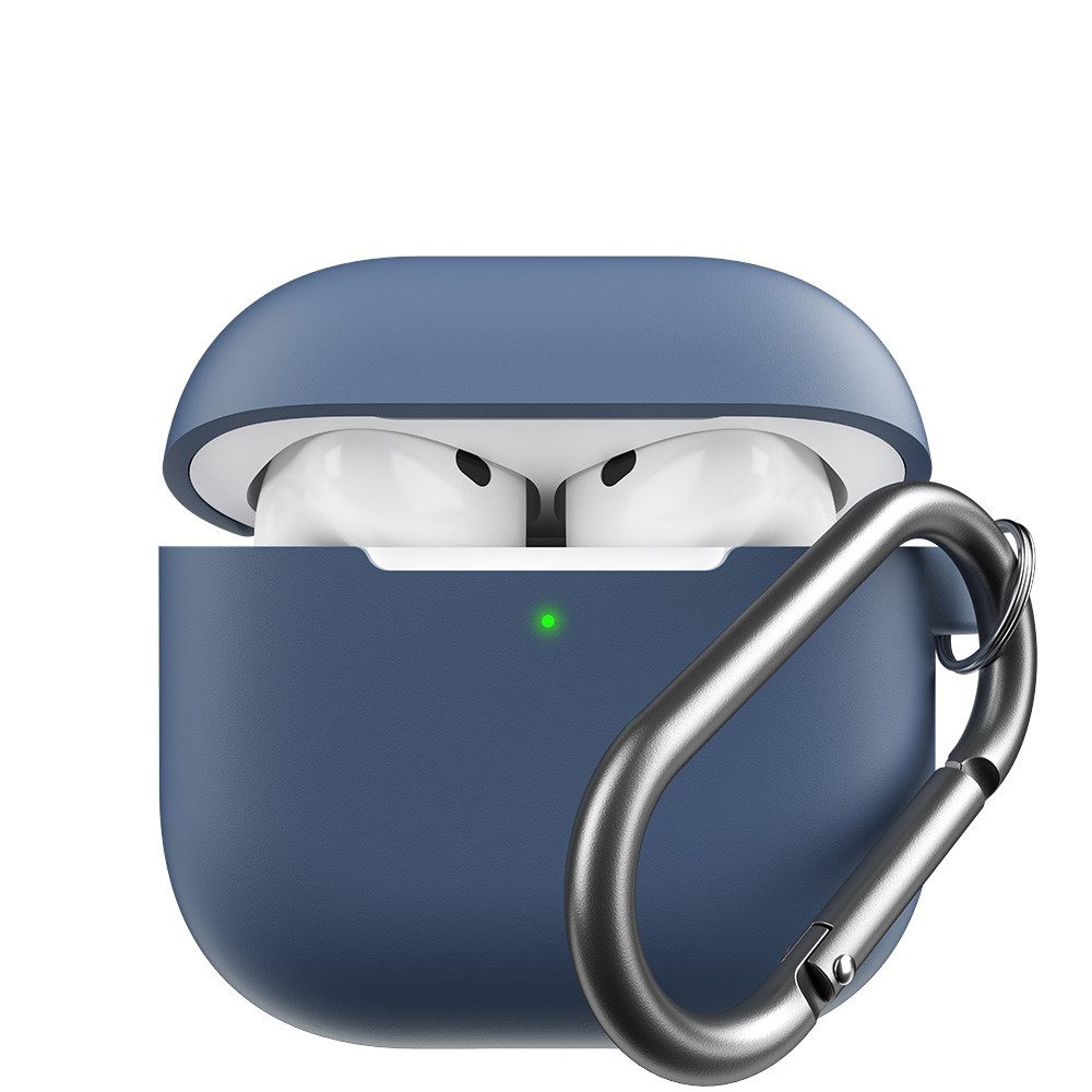 KeyBudz Kopfhörer-Schutzhülle Elevate AirPods 4 Case Silikon Kompatibel mit AirPods 4. Generation, Qi-zertifiziertes kabelloses Laden, nicht MagSafe-kompatibel