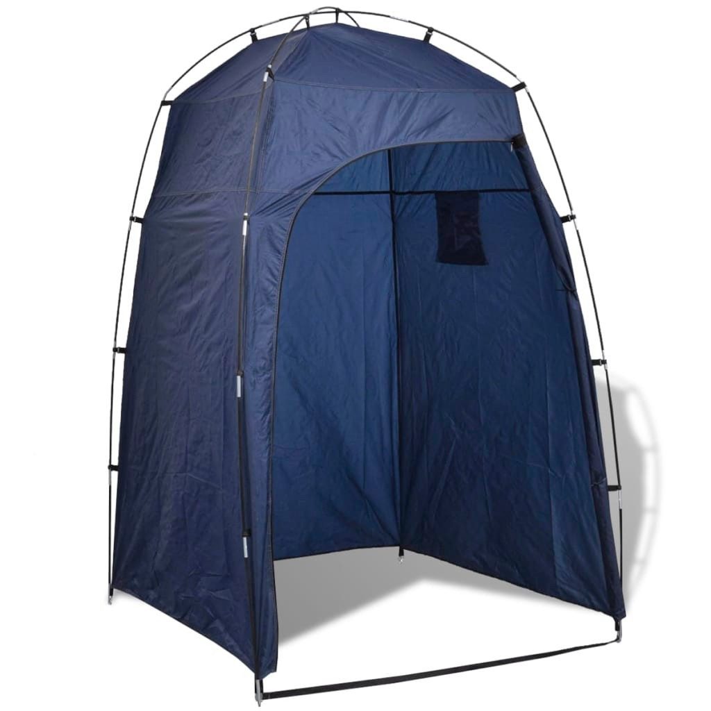 vidaXL Gartendusche Dusch-/WC-/Umkleidezelt Blau