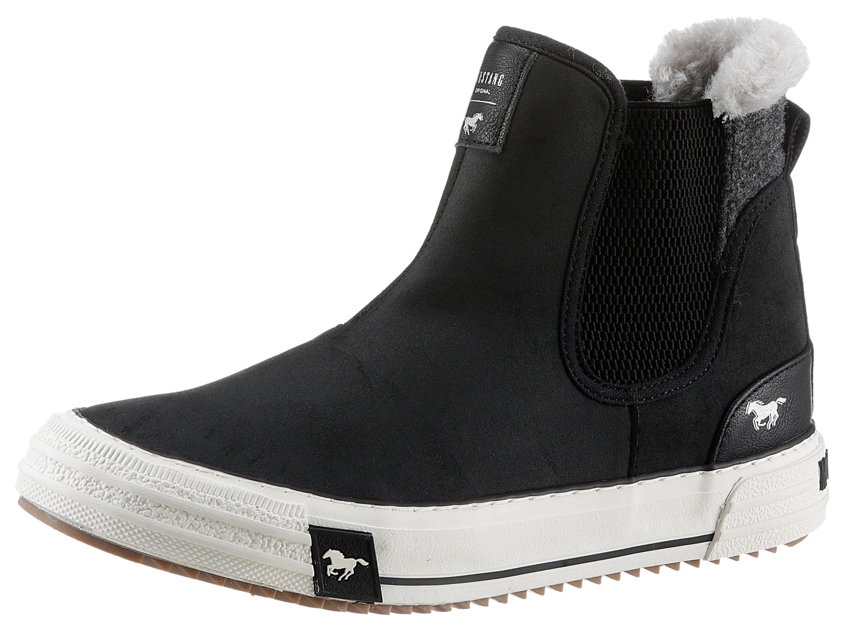 Mustang Shoes Chelseaboots mit beidseitigen Stretcheinsätzen schwarz | Chelsea-Boots