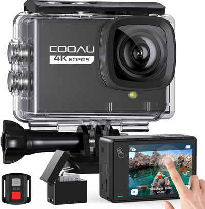 COOAU Action Cam 4K WiFi 24MP Touchscreen 40M Unterwasserkamera Action Cam (4K 24MP, WLAN (Wi-Fi), mit EIS-Fernbedienung 170° Action-Kamera-Stabilisierung, mit externem Mikrofon, 40M Unterwasserkamera, 2 1350-mAh-Batterie)