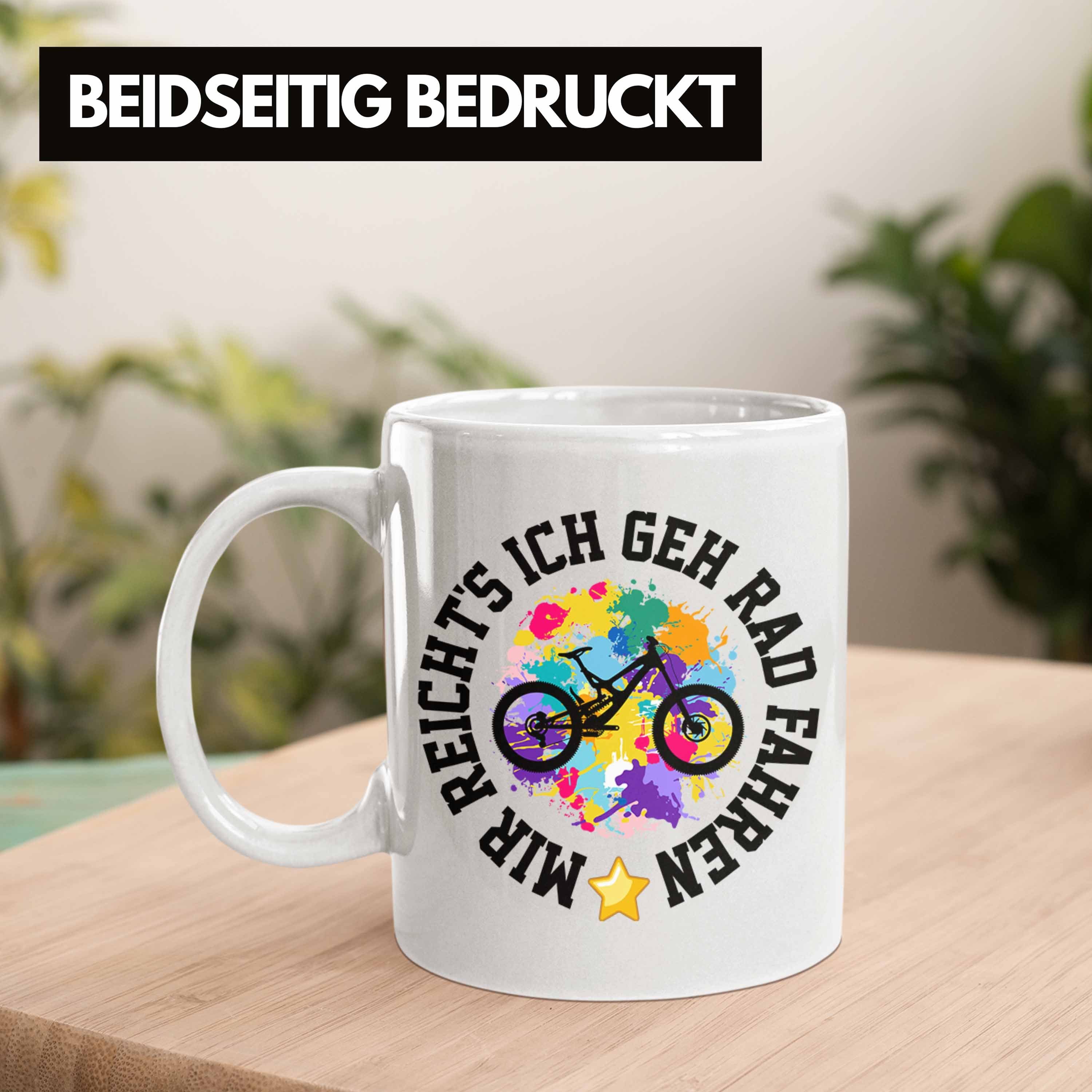 Trendation Tasse Trendation - Mir Reichts Lustiger Fahrrad Spruch Ich Tasse für Frauen Fahrradfahrer Geh Geschenk Männer Weiss Fahren