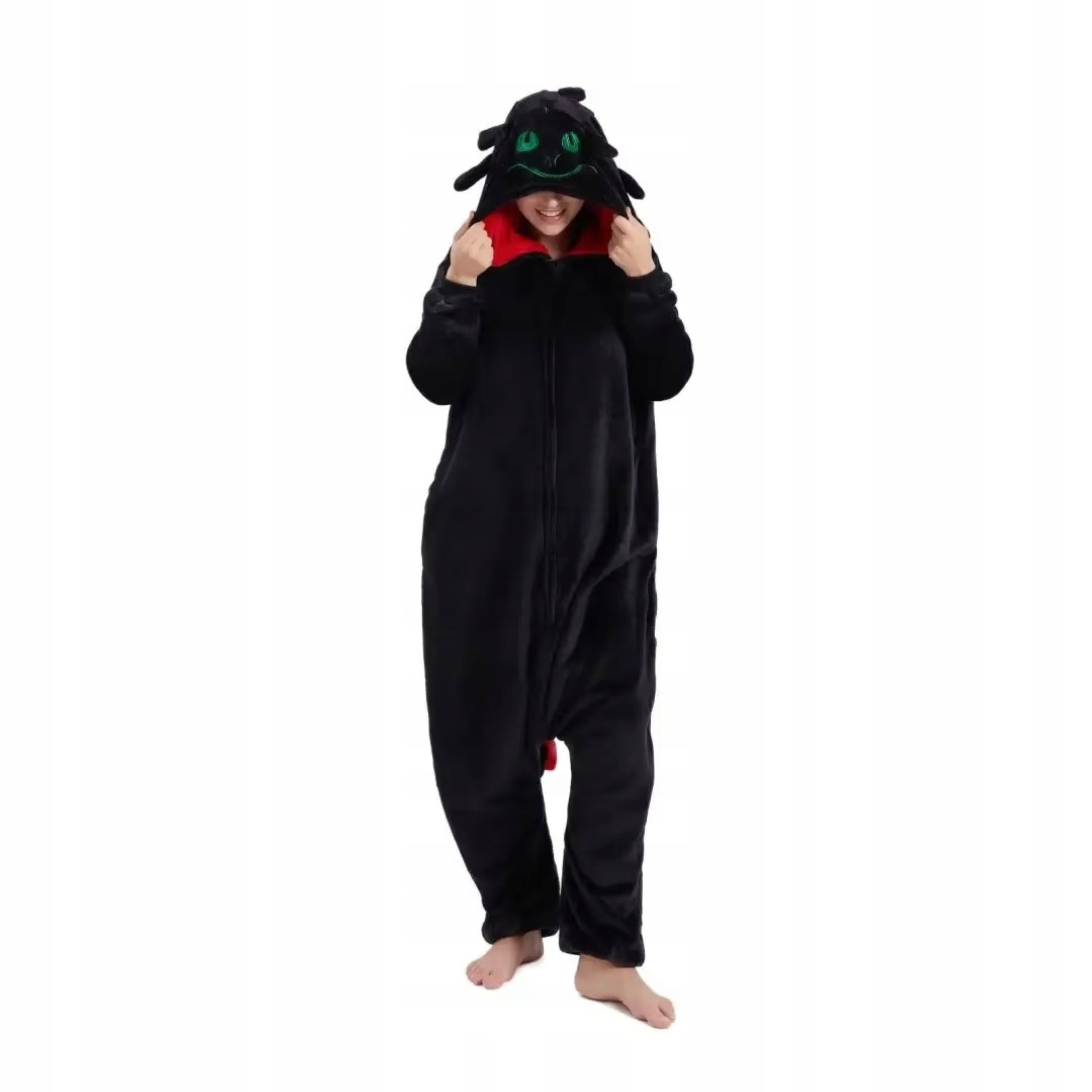 Festivalartikel Maskottchen-Kostüm Ohnezahn Kigurumi Onesie Kinder Gr. 110 Schlafanzug Kostüm Drache