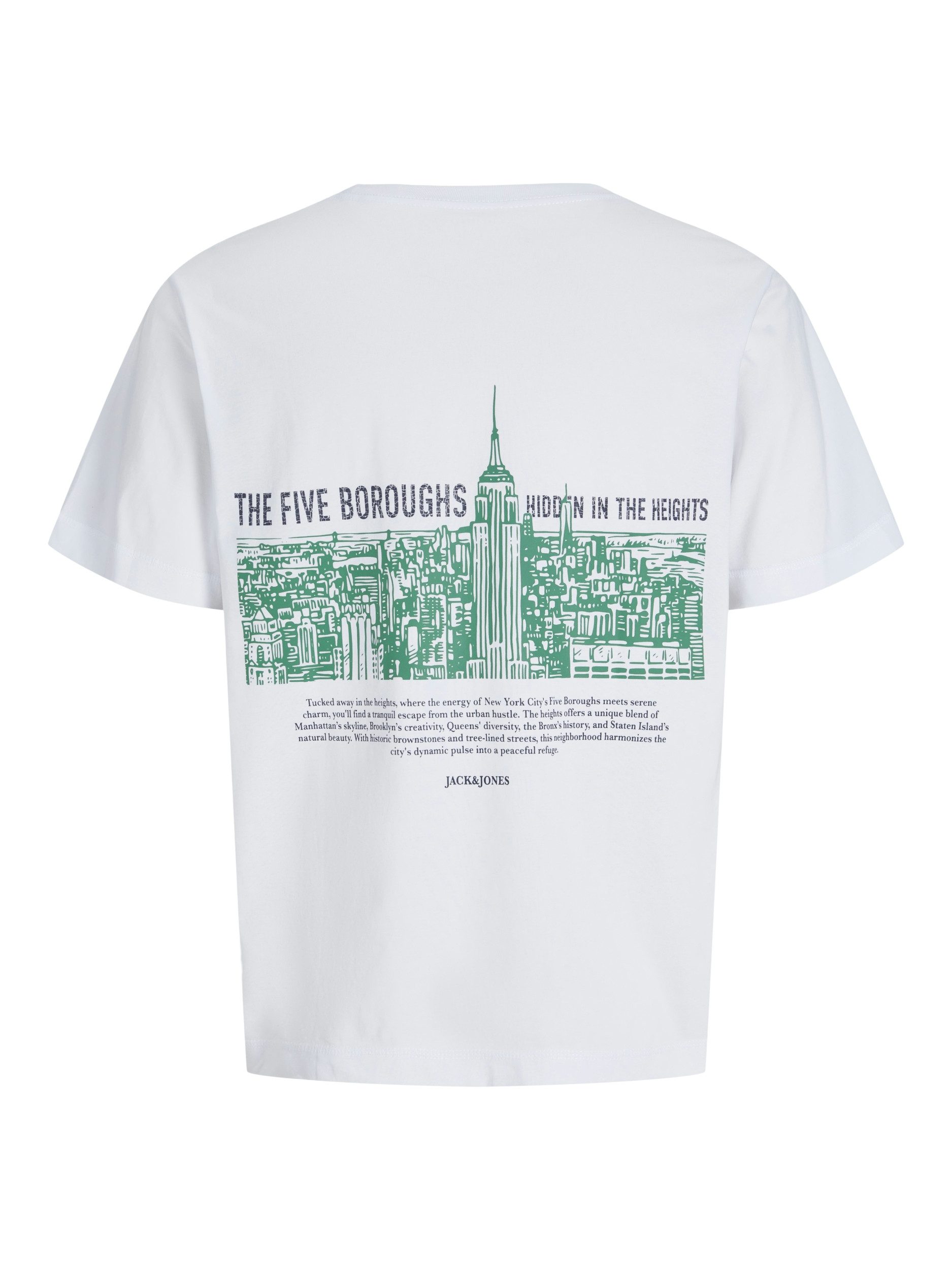 Jack & Jones T-Shirt JORYORK BACK TEE SS CREW NECK, Bright White
