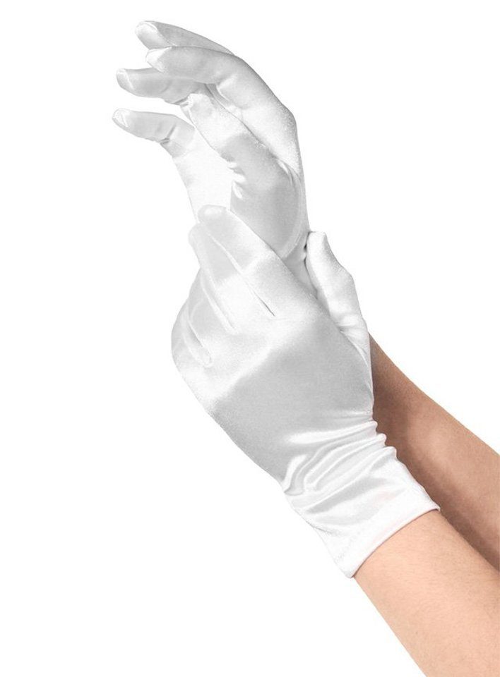Leg Avenue Kostüm Satinhandschuhe, Feine Damenhandschuhe mit schimmernder Oberfläche