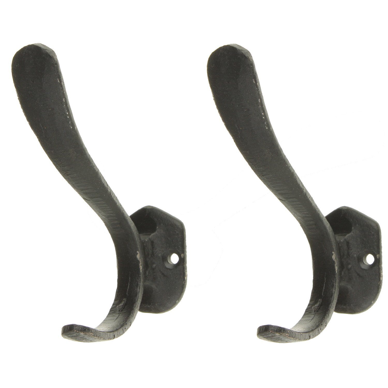 Macosa Home Dekohaken 2er Set Wandhaken Garderobe schwarz Metall Handtuchhaken, (2-St), Haken Dekohaken Kleiderhaken Metallhaken