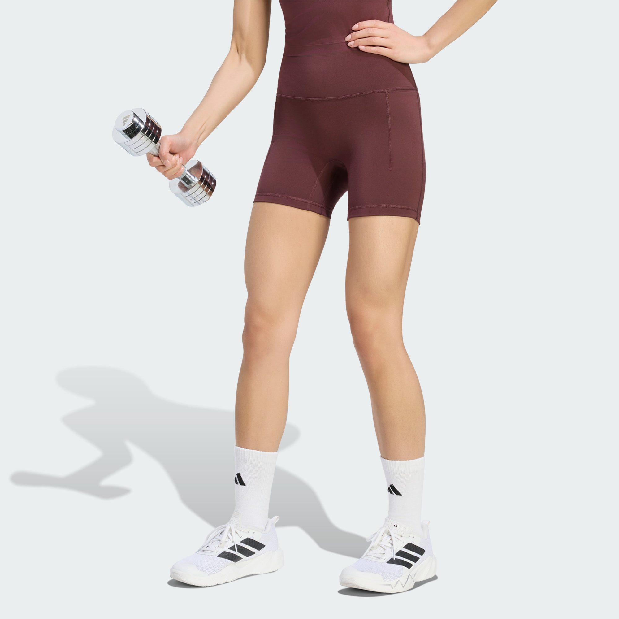adidas Performance Leggings 3-STREIFEN STUDIO ALL ME BOOTY LEGGINGS, KURZ (1-tlg)