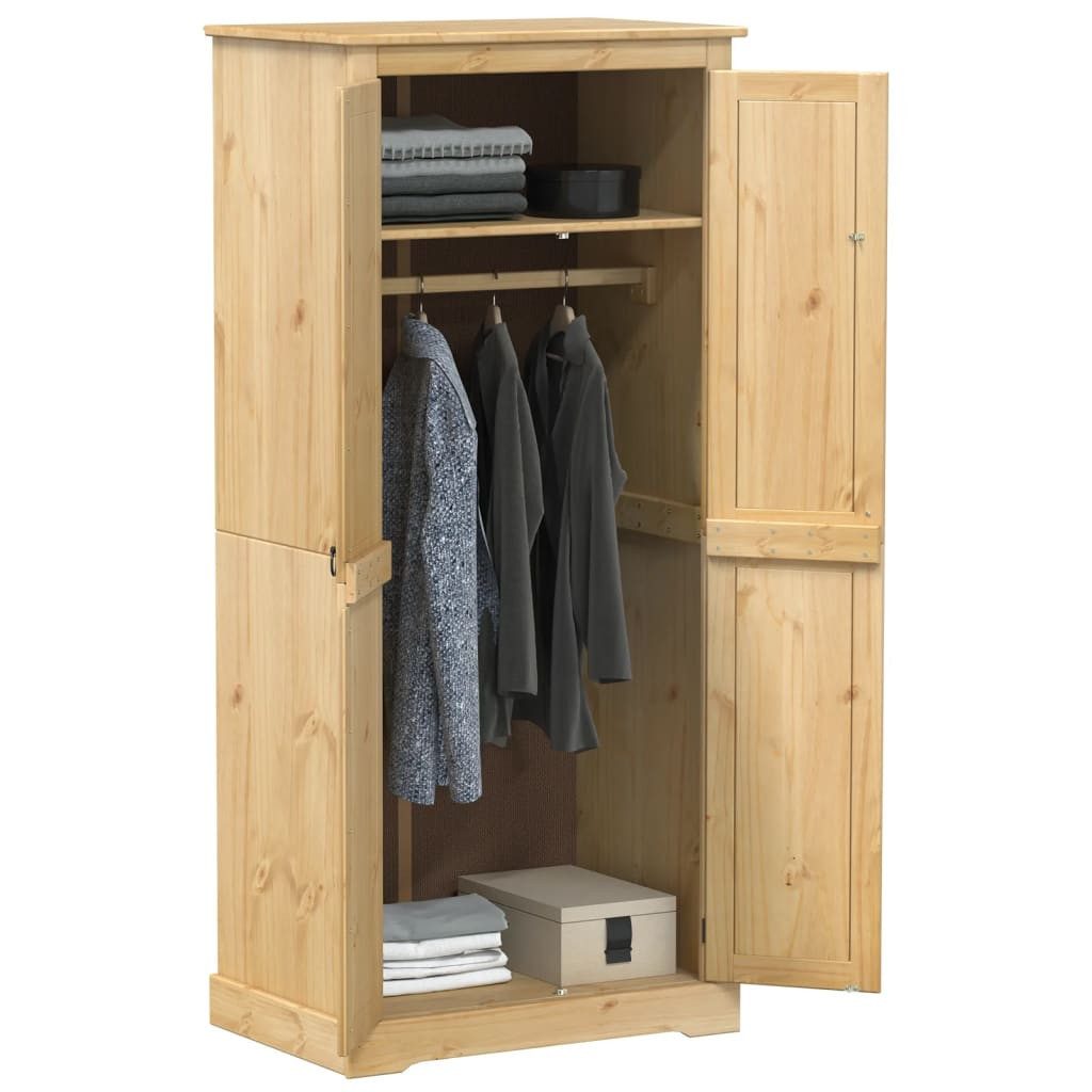 vidaXL Kleiderschrank Kleiderschrank Corona 76x50x170 cm Massivholz Kiefer (1-St)