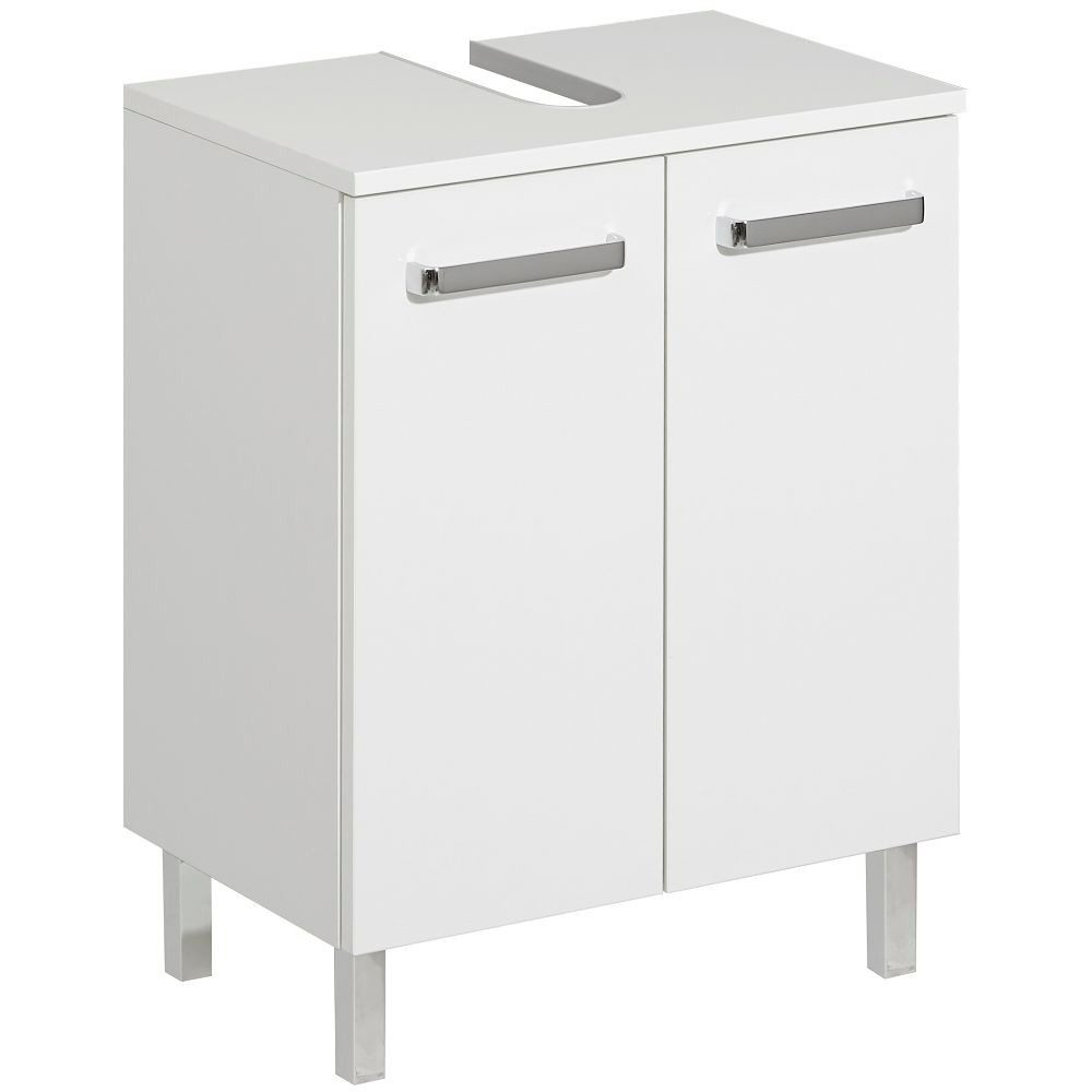 Lomadox Waschtisch WARSCHAU-66, Waschtisch-Unterschrank in weiß glänzend - B/H/T: 50/62/33cm