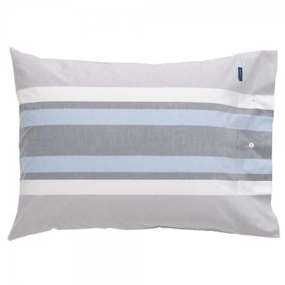 Gant Kissenhülle Gant Home Kopfkissenbezug Oxford Stripe Pillowcase Grey (40x80cm)