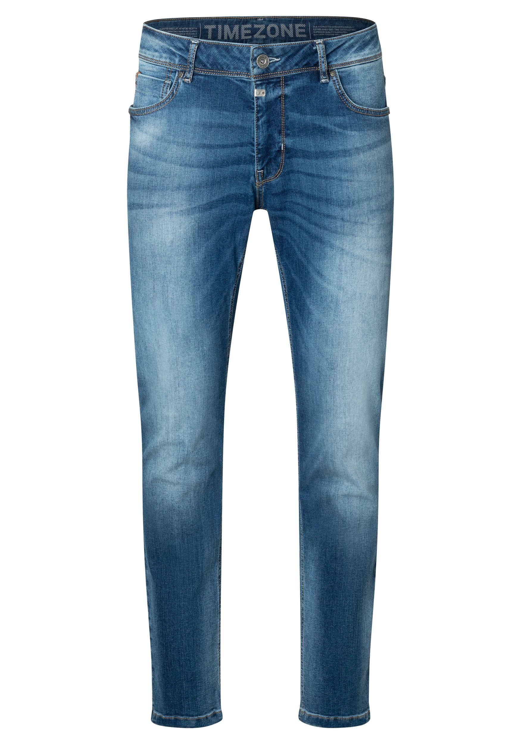 TIMEZONE Herren Jeans SLIM EDUARDOTZ Mid Waist - Slim Fit - Blau Grau günstig online kaufen